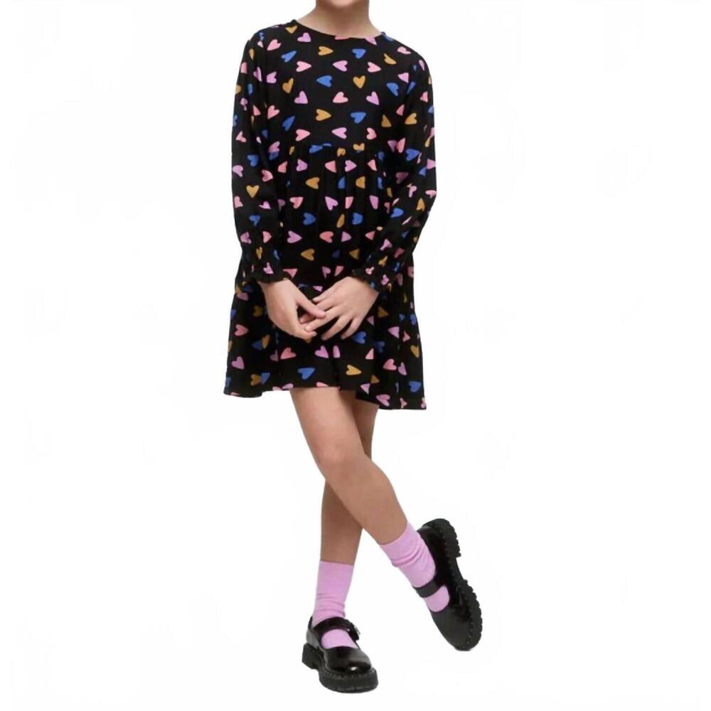 NEW COMPANIA FANTASTICA hearts short dress in black